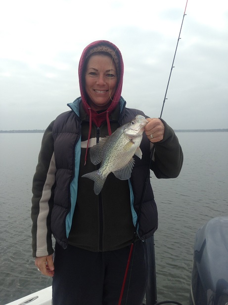 12-20-14 Samantha with BigCrappie Guides on CCL Tx